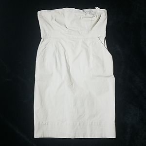 New York & Company khaki strapless dress s…